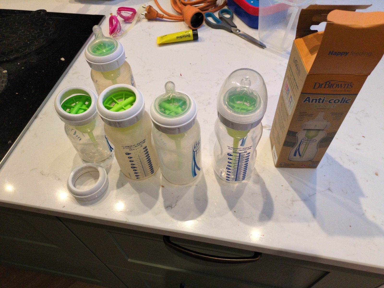 Dr. Brown's brede hals babyflessen (anti-koliek), Ophalen, Gebruikt