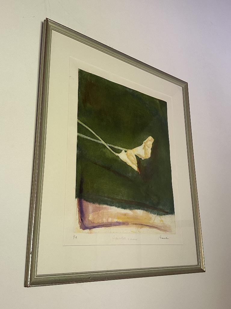 Vintage Italiaanse kunstdruk /lithografie –Acquarelle e Uomo, Ophalen