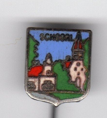 Speldje SCHOORL EMAILLE (A4), Ophalen of Verzenden, Gebruikt, Overige onderwerpen