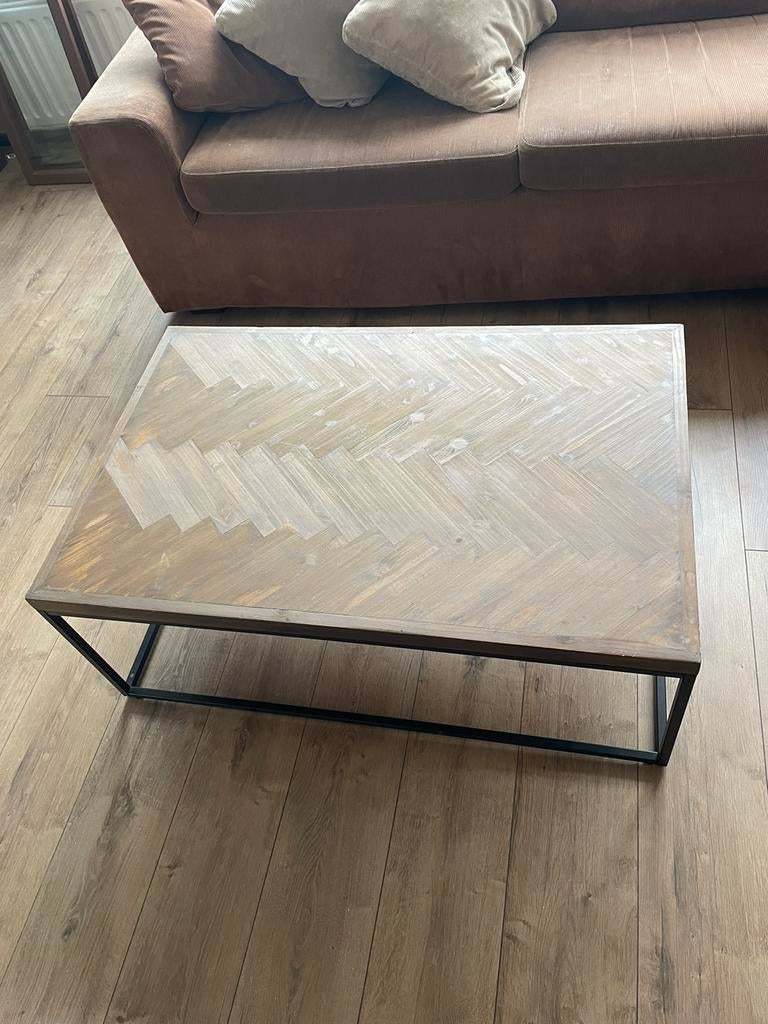 Visgraat Salontafel, Huis en Inrichting, Tafels | Salontafels, Ophalen, 100 tot 150 cm, 50 tot 100 cm, Zo goed als nieuw