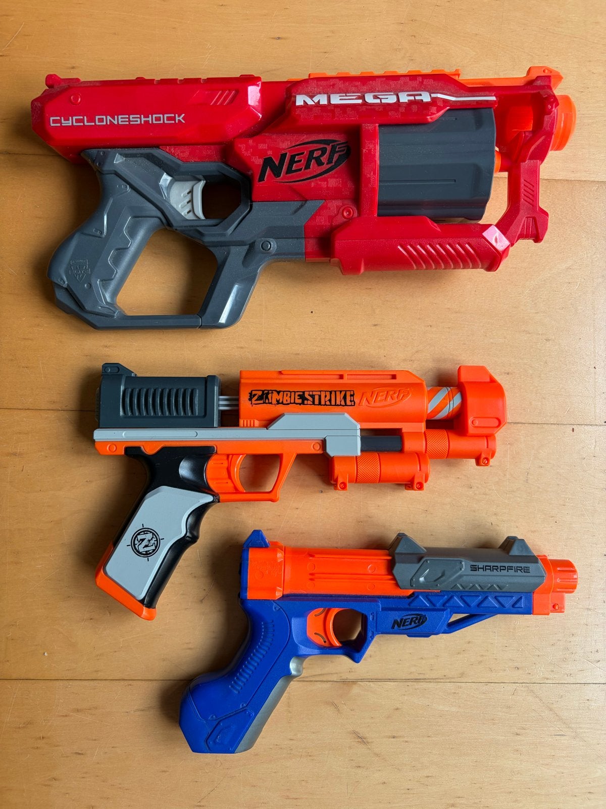 Nerf Blaster Set: Cycloneshock, Zombie Strike, Sharpfire, Ophalen of Verzenden, Gebruikt, Jongen of Meisje