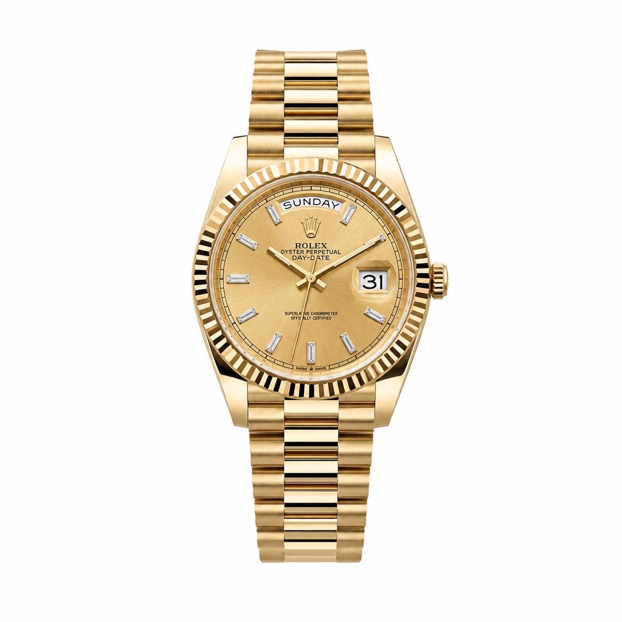 Rolex President Daydate Goud 41MM, Staal, Rolex, Verzenden, Polshorloge