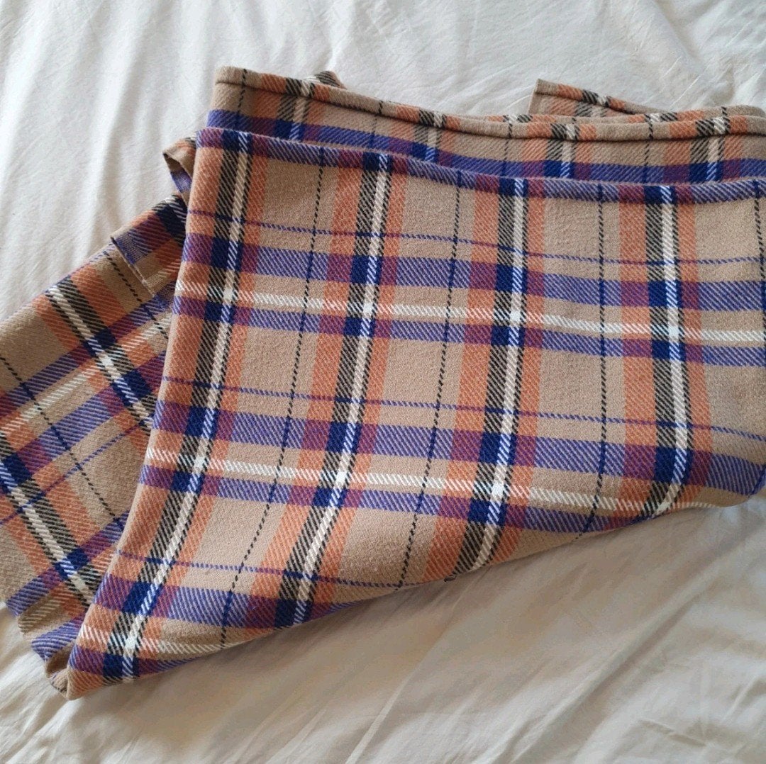 Geruite deken/plaid 160x175, 175 cm, 160 cm, Ophalen of Verzenden, Zo goed als nieuw