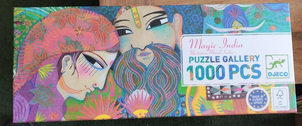 Djeco Magic India Puzzel Gallery 1000 stukjes, Kinderen en Baby's, Speelgoed | Kinderpuzzels, Zo goed als nieuw, 6 jaar of ouder