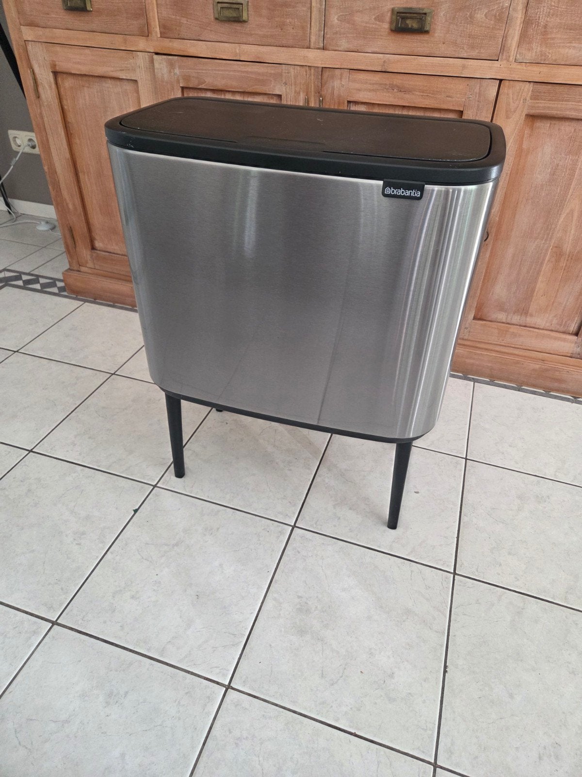 Brabantia Bo Touch Bin - 3 x 11L - Platinum, Huis en Inrichting, Ophalen, Zo goed als nieuw