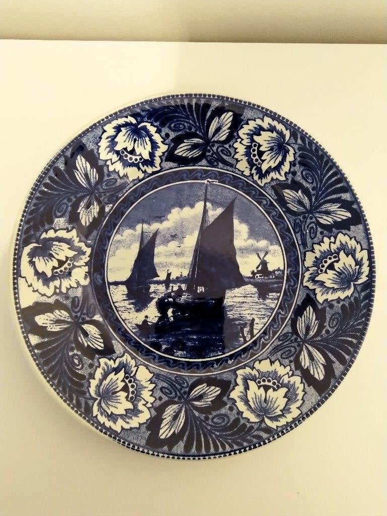 DELFTSBLAUW BORD MET SCHEEPJES, Ophalen