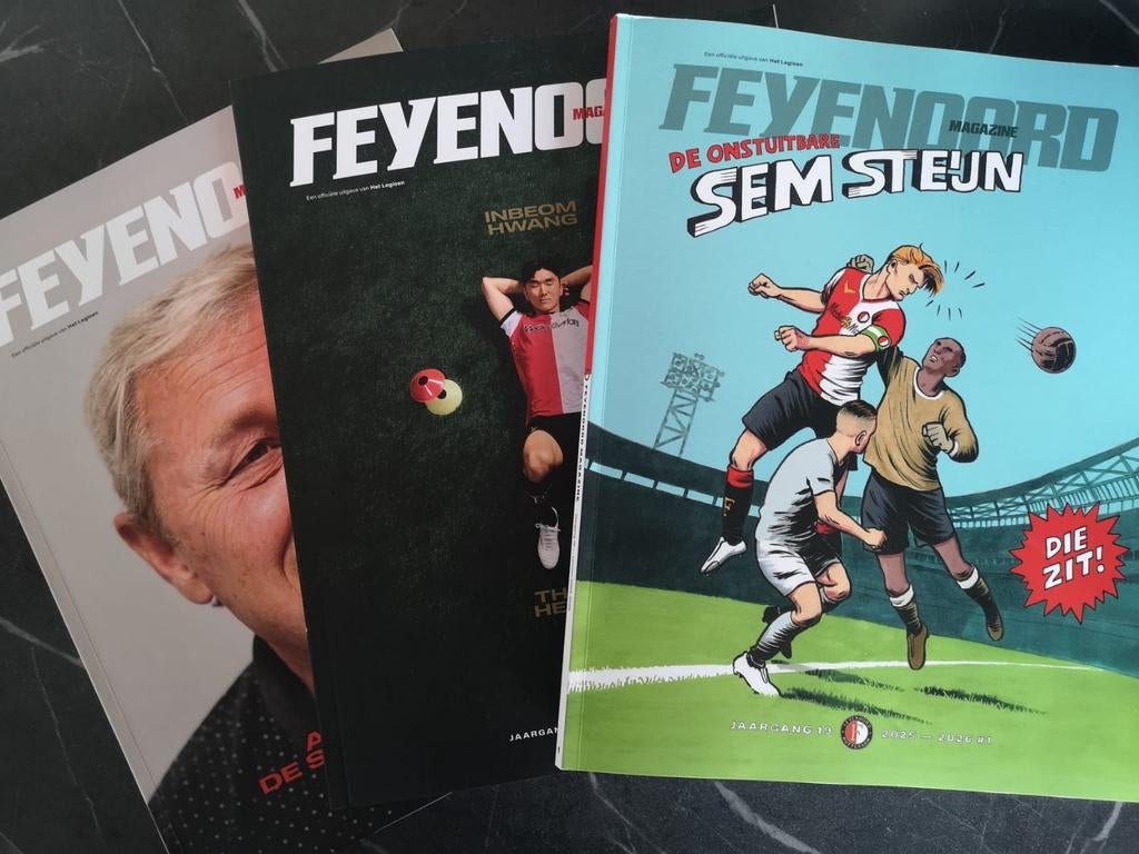 Feyenoord Magazine | 3 Nummers, Ophalen of Verzenden, Zo goed als nieuw, Sport en Vrije tijd