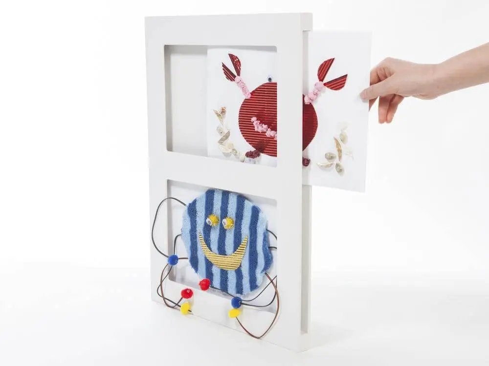 Lijst voor twee A4 kindertekeningen - Articulate Gallery, Ophalen of Verzenden, Zo goed als nieuw, Fotolijst, Wit