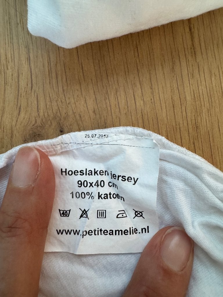 Petite Amelie - 3x hoeslaken wieg, Ophalen of Verzenden, Zo goed als nieuw, Wieg