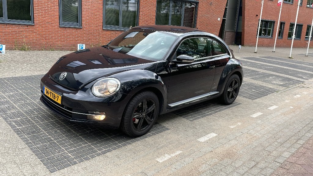 Volkswagen Beetle (Kever) 2.0 TSI 147KW DSG 2012 Zwart, Auto's, Stof, Beetle (Kever), 4 cilinders, 1984 cc