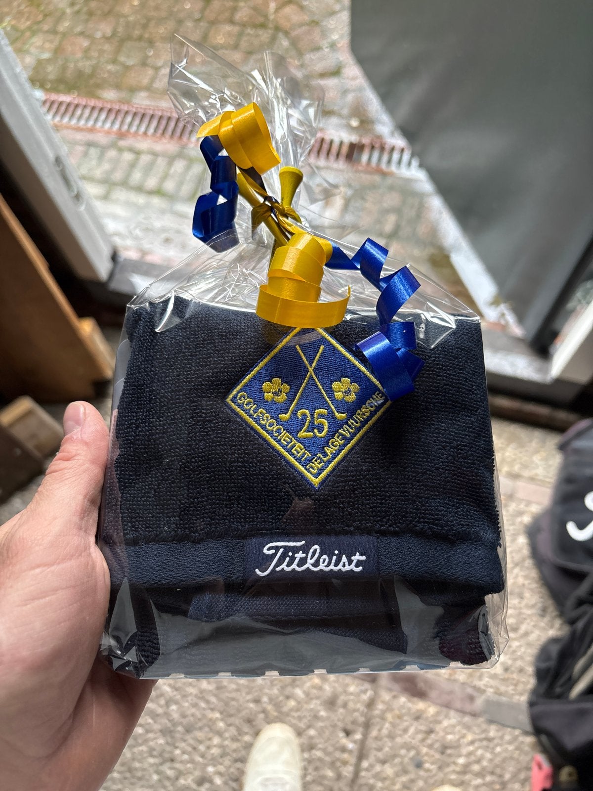 Titleist Golfhanddoek Golfsociëteit De Lage Vuursche, Ophalen of Verzenden, Nieuw, Overige typen, Overige merken