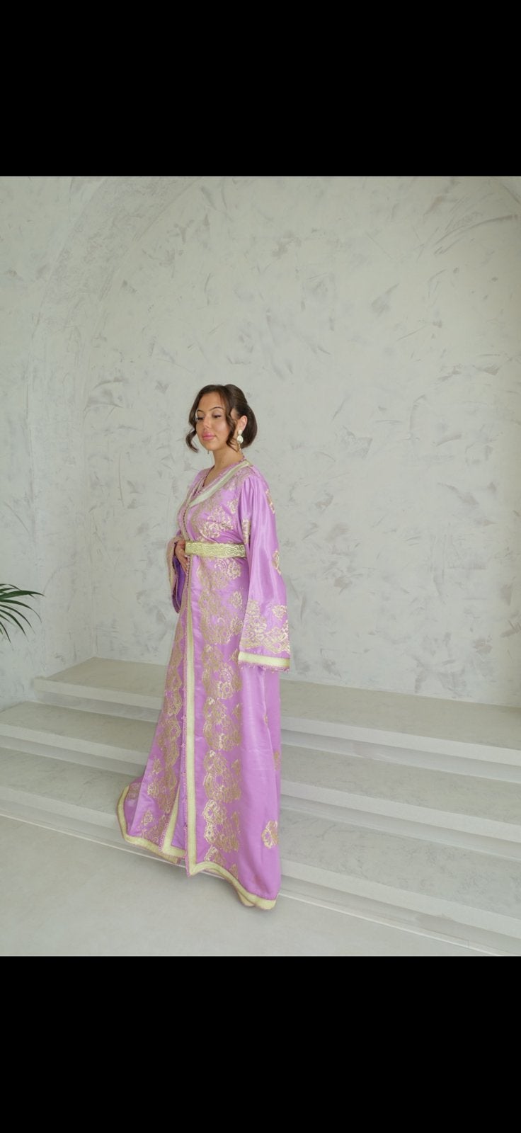 Marokkaanse jurk traditionele takshita caftan, Ophalen of Verzenden, Zo goed als nieuw, Blauw, Overige typen