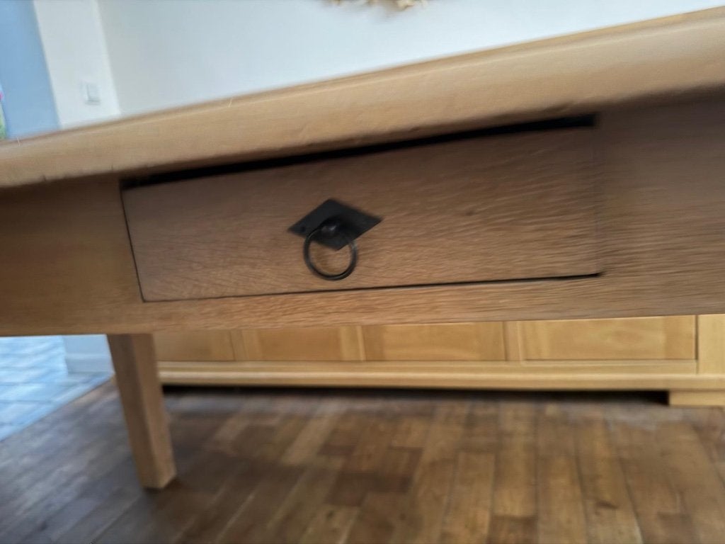 Eiken eettafel 180x90 zgan, Ophalen, Eikenhout, 50 tot 100 cm, Zo goed als nieuw
