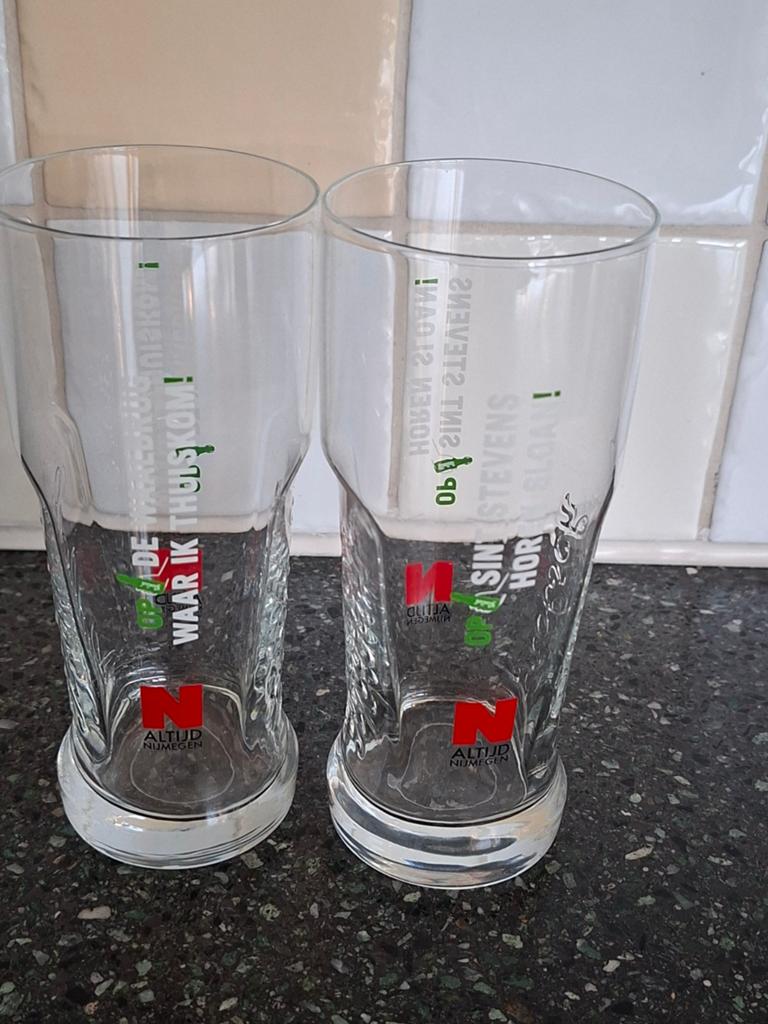 Grolsch altijd Nijmegen bierglazen, Ophalen of Verzenden, Zo goed als nieuw, Bierglas