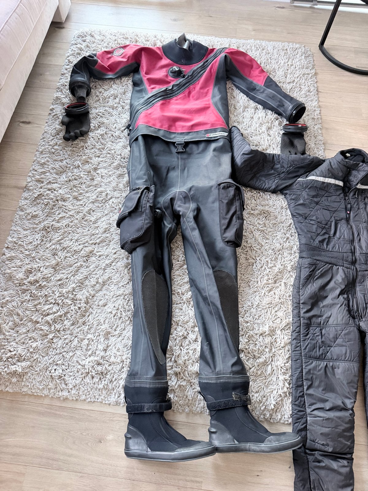 Santi E.Motion droogpak maat MLL incl. 2 x onderpak, Watersport en Boten, Ophalen of Verzenden, Gebruikt, Heer, Drysuit