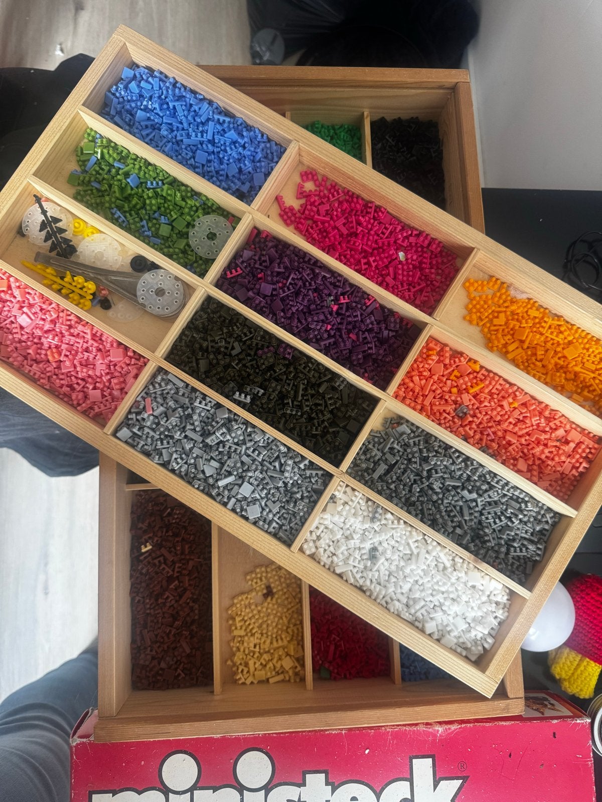 Grote Ministeck collectie met opbergdoos en grondplaten, Ophalen, Gebruikt, Box-set
