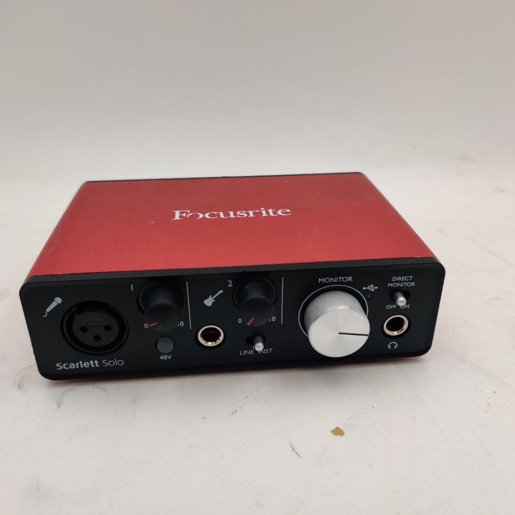 Focusrite scarlett solo 2nd gen nu voor €69.99, F, F, Ophalen of Verzenden, Zo goed als nieuw