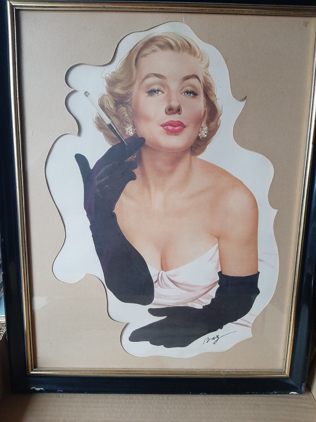 jaren 50 miss blanche prent, Ophalen of Verzenden