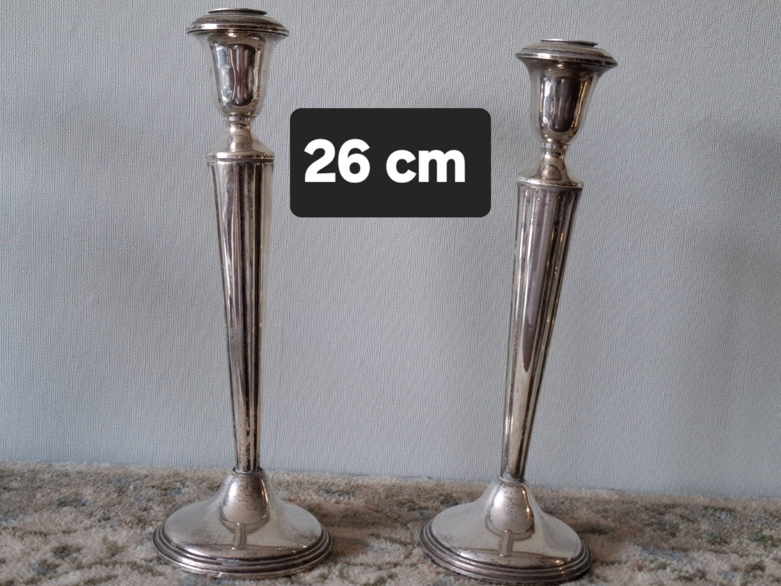 Zilveren kandelaars, Antiek en Kunst, Antiek | Kandelaars, Ophalen of Verzenden, Zilver