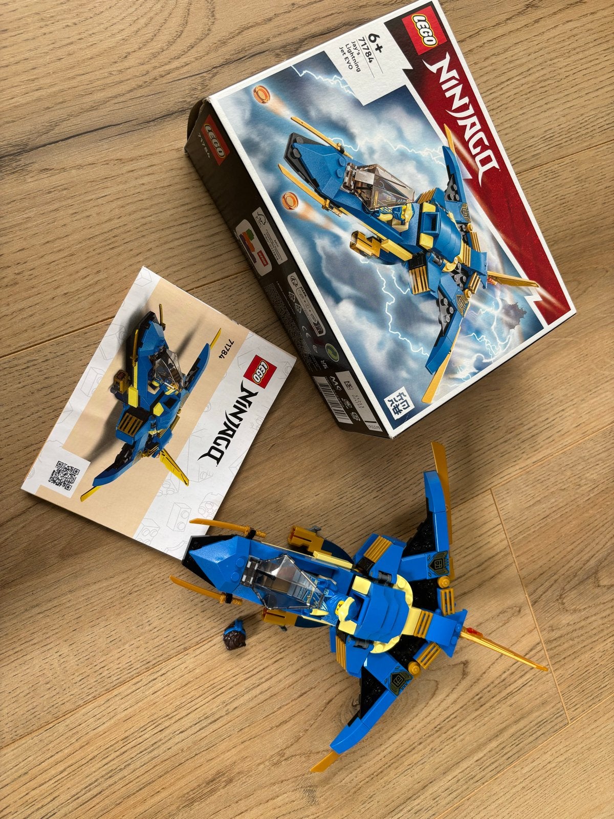 80) Lego Ninjago Jay's Bliksemstraal Jacht (71784), Lego, Ophalen of Verzenden, Zo goed als nieuw, Compleet