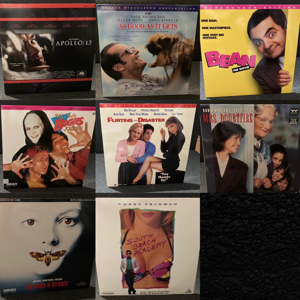 8x Laserdisc NTSC: Bill & Ted’s, Bean, Apollo 13, etc., Ophalen of Verzenden, Gebruikt, Film, Gebruiksvoorwerp