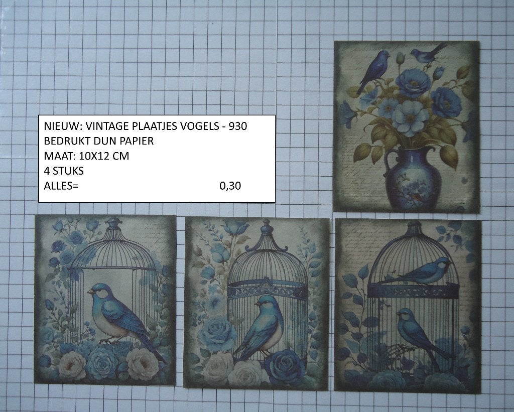⚠️nu 0,15 : vintage plaatjes vogels 930 ( alleen verzenden, Ophalen, Nieuw, Dieren, Knipvel