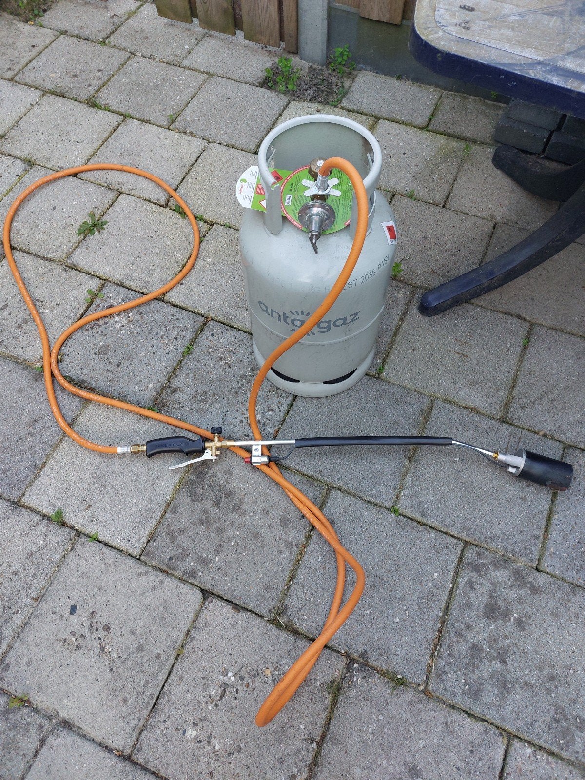 Onkruidbrander met propaangasfles (10,5 kg), Ophalen, Gebruikt