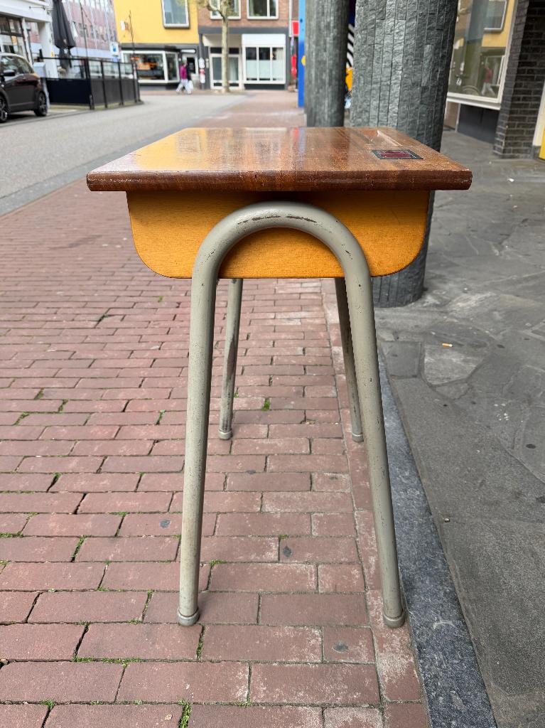 Jaren 50 vintage lessenaar, schooltafel, bureau Frankrijk, Ophalen