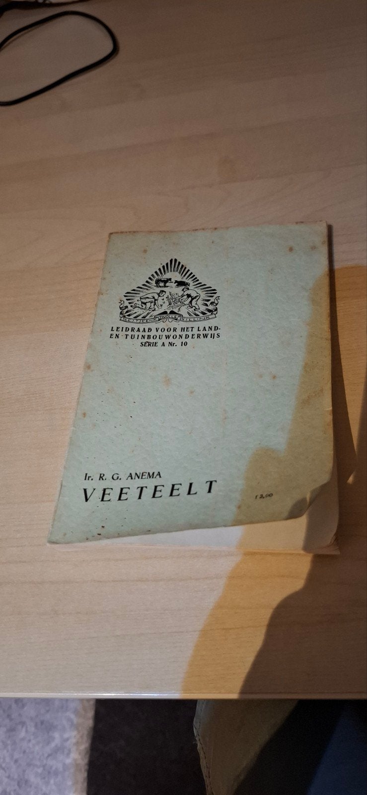 Veeteelt,  door Ir.R.G.Anema. 1937, onderwijs, Gelezen, Ophalen of Verzenden, Ir. R.G.Anema, Overige diersoorten