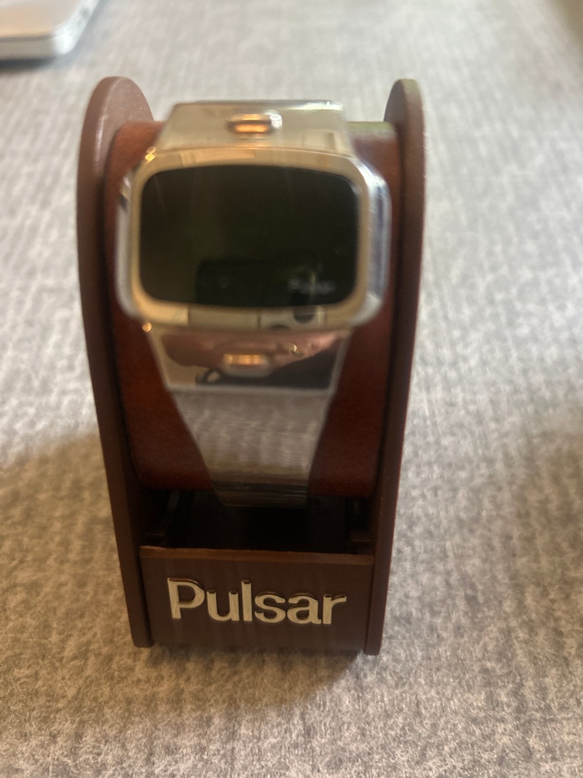Vintage Pulsar 'The Time Computer' Polshorloge met Doos, Overige merken, Staal, Met bandje, Polshorloge