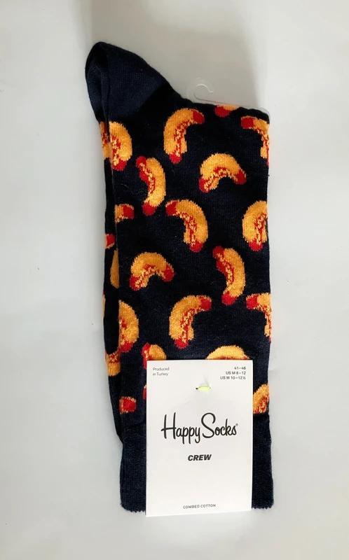 Happy Socks Crew | Hotdogs (maat 41-46), Kleding | Heren, Sokken en Kousen, Zwart, Ophalen of Verzenden, Happy Socks, Nieuw