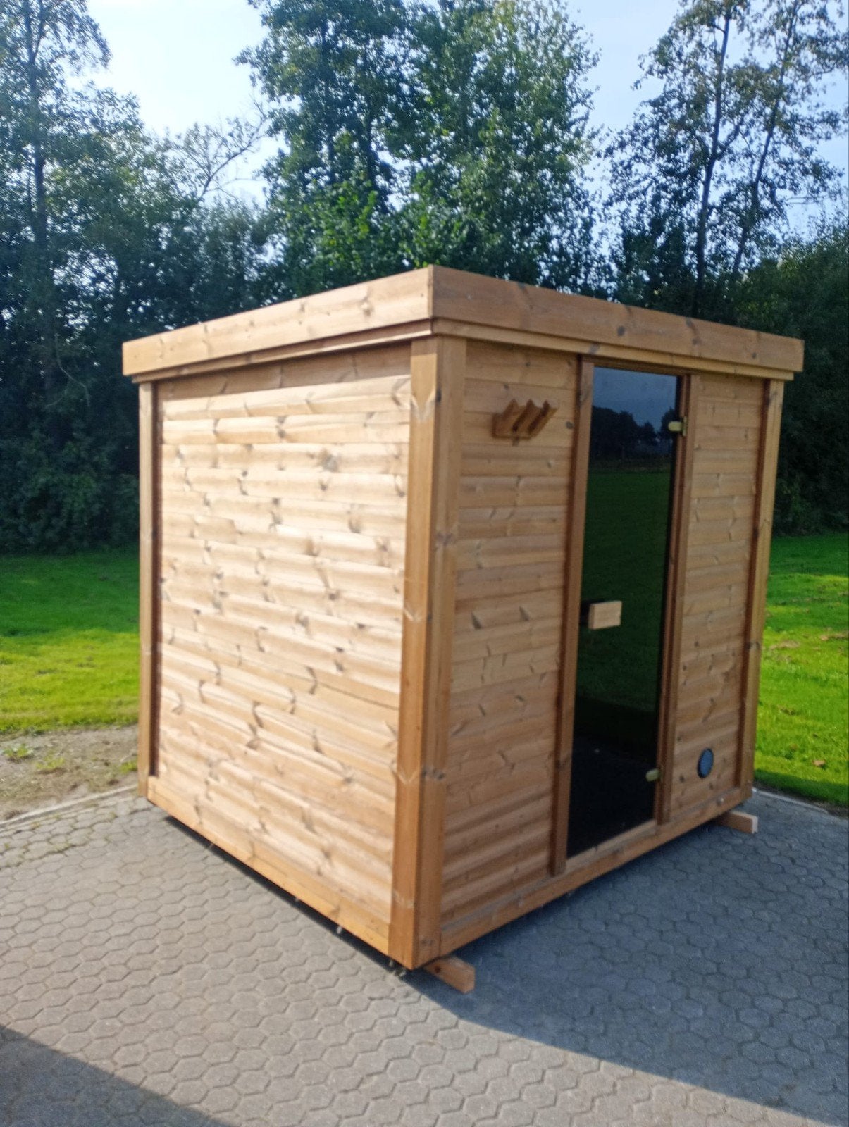 Thermohout 220x200 cm sauna massief hout voor binnen-buiten, Ophalen, Fins of Traditioneel, Wellnessandgarden, Info@leisure-wellness-group.com
