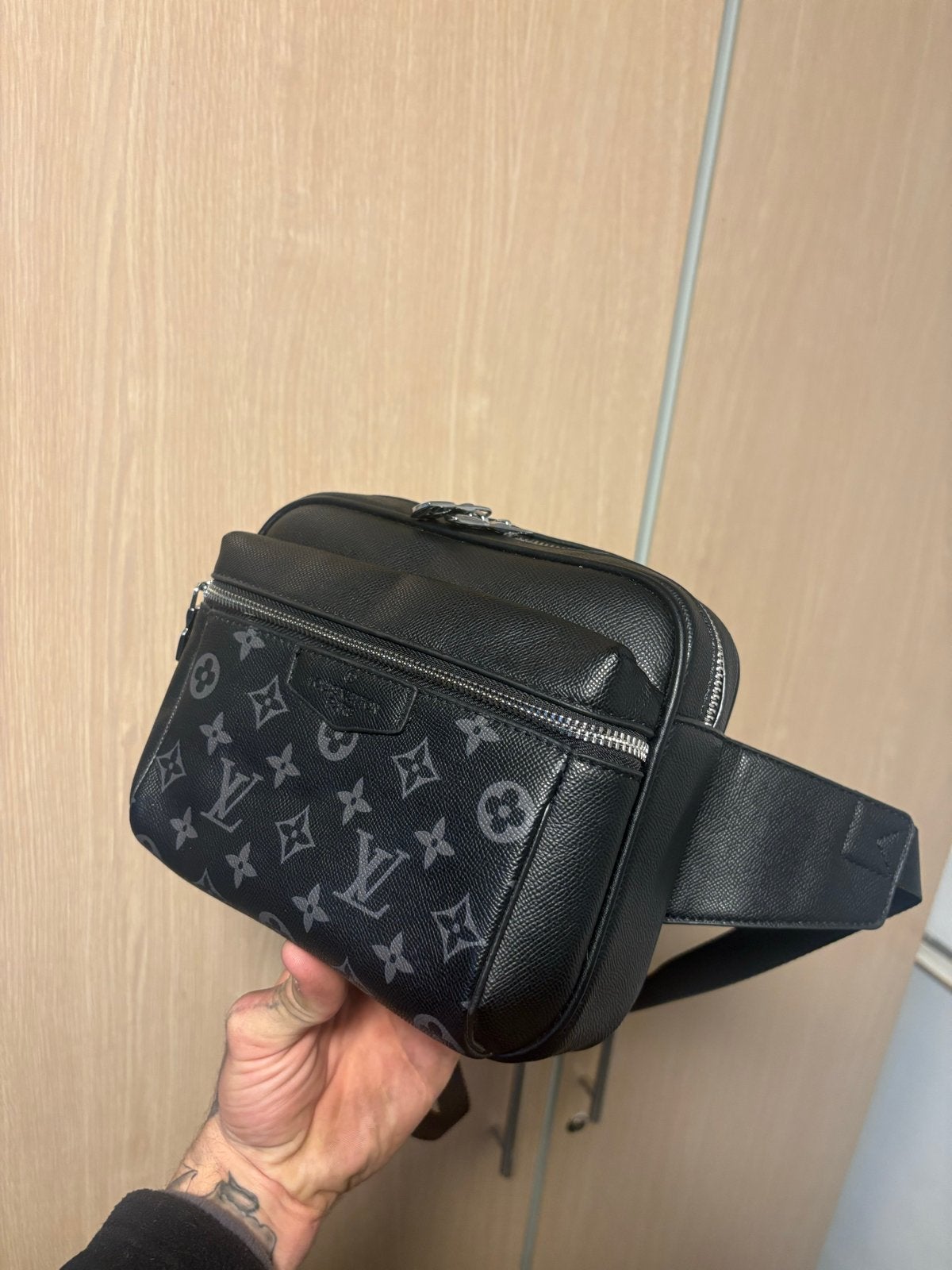 Louis Vuitton Heuptas - Zwart Monogram, Ophalen, Gebruikt, Zwart