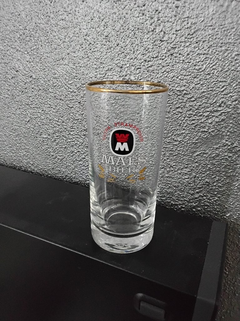 Oud bierglas maes bier stramproyer, Verzamelen, Ophalen of Verzenden, Nieuw, Glas of Glazen, Overige merken