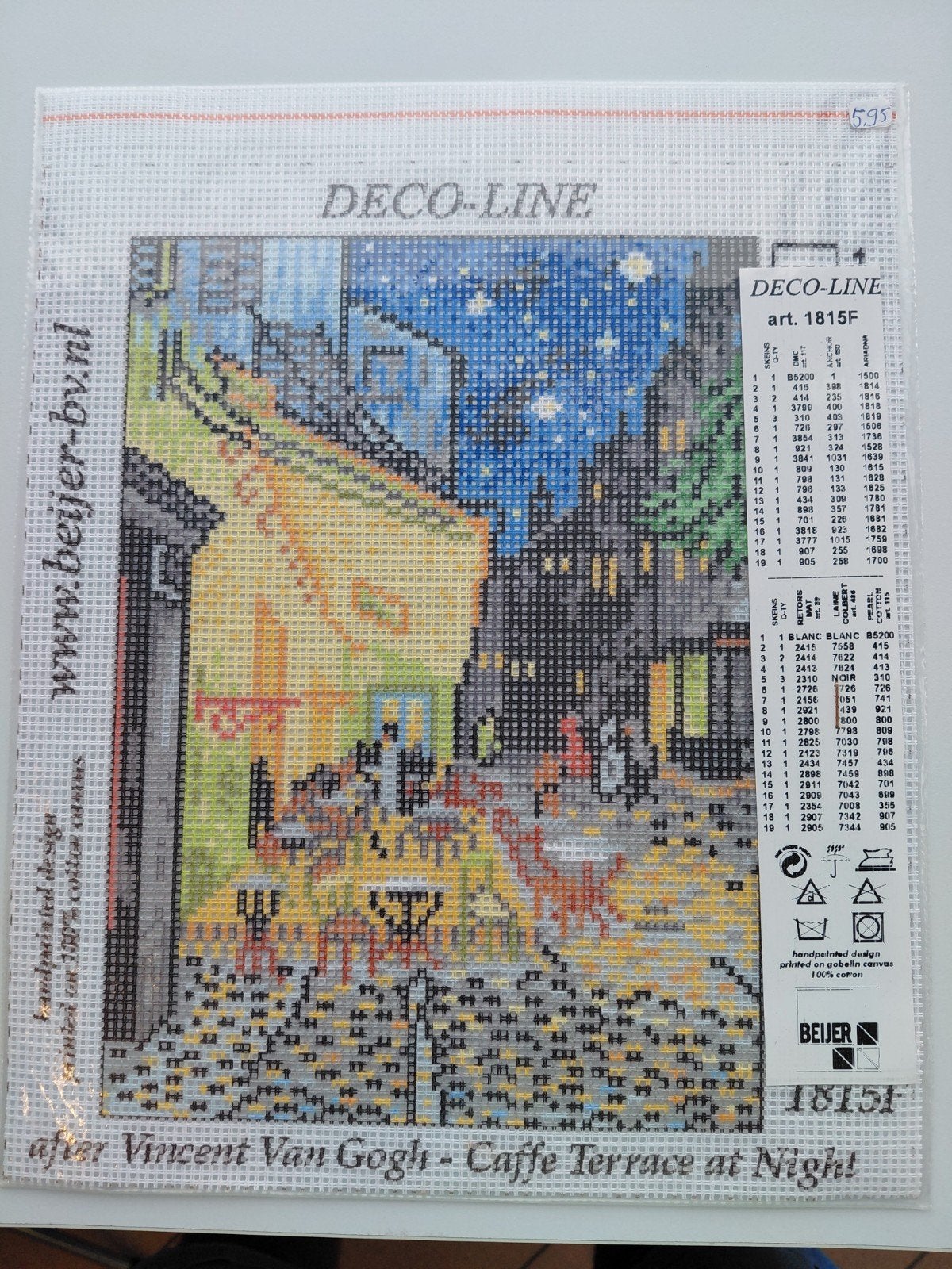 Deco-Line Borduurstramien - Caféterras bij Nacht (Van Gogh), Overige typen, Onbekend, Nieuw, Meerkleurig