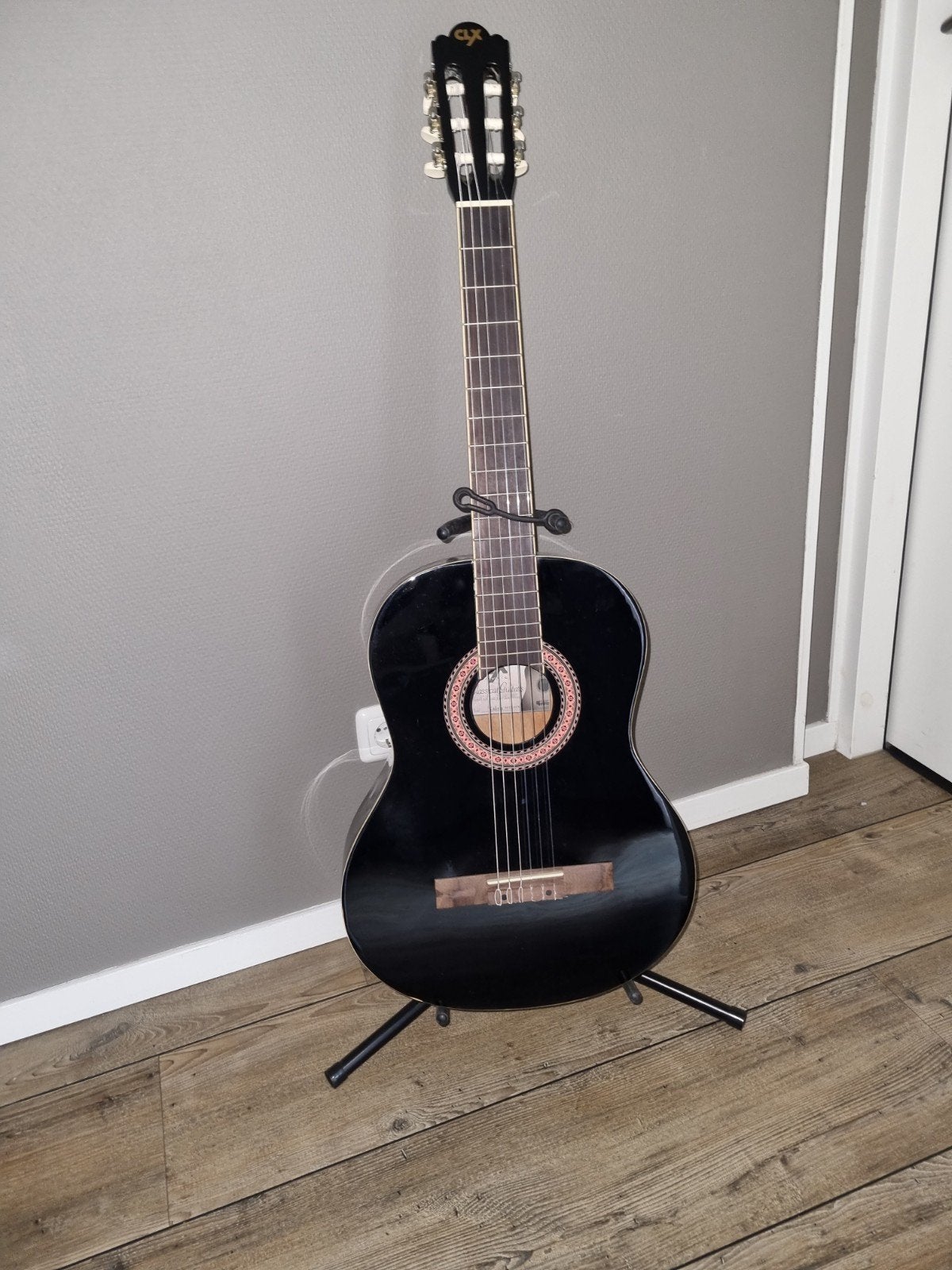 CLX Calista 44 zwarte klassieke gitaar, Muziek en Instrumenten, Ophalen of Verzenden, Zo goed als nieuw, Klassieke of Spaanse gitaar