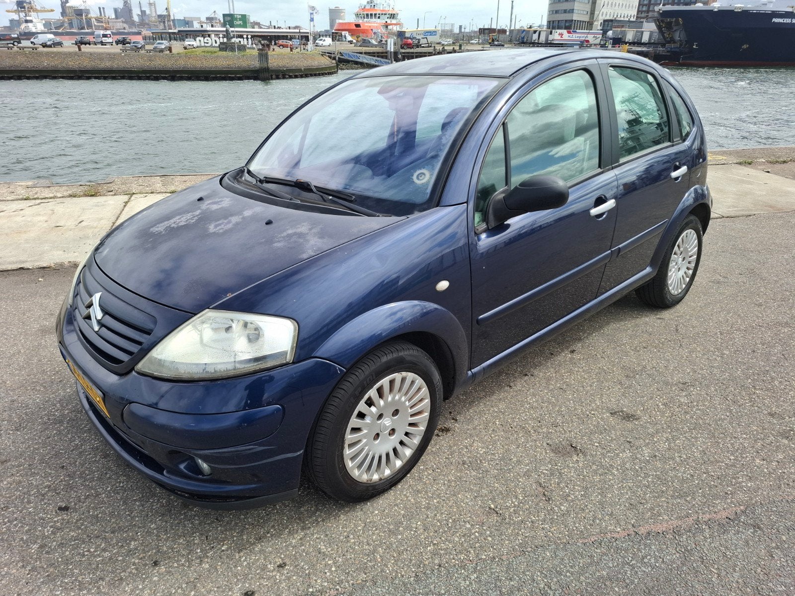 Citroën C3 1.4 I 2003 Blauw, Auto's, Voorwielaandrijving, Blauw, Origineel Nederlands, Handgeschakeld