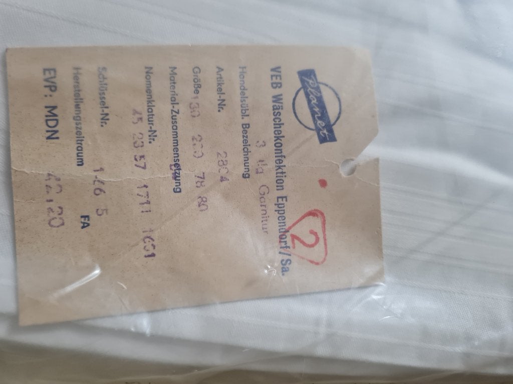 Vintage maar nooit gebruikt dekbed overtrek 2x met 4 slopen, Heikant 21 Kaatsheuvel, Eenpersoons, Wit, Dekbedovertrek