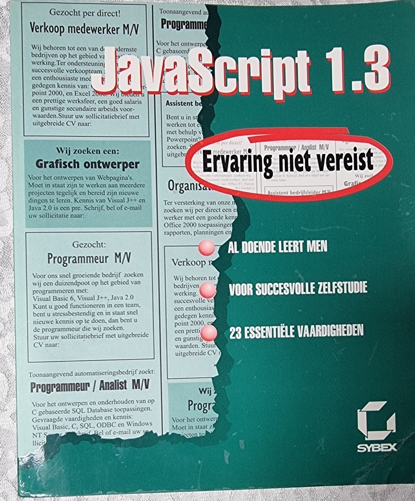 JavaScript 1.3 Leren Programmeren Retro IT Boek, Muziek en Instrumenten, Bladmuziek, Gebruikt, Les of Cursus, Ophalen of Verzenden