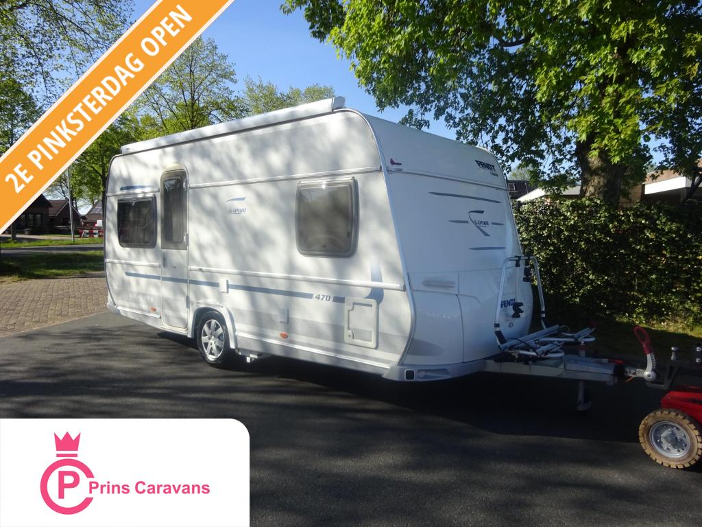 Fendt Saphir 470 Vaste Luifel + Mover, Caravans en Kamperen, Caravans, Rondzit, Schokbreker, Bedrijf, Overige typen