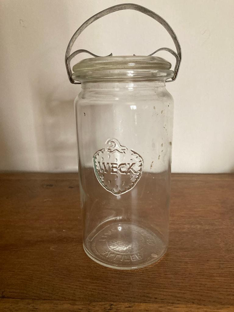 Vintage Weck Inmaakpot met Beugel en Glazen Deksel, Ophalen of Verzenden