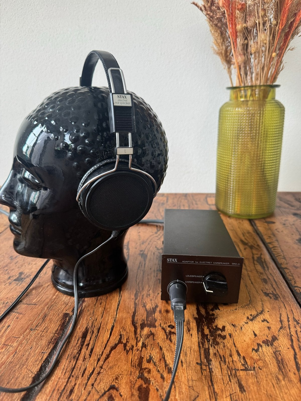 Stax SR-40 Electret Earspeaker met Stax SRD-4 Adaptor, Ophalen of Verzenden, Gebruikt, Over oor (circumaural), Overige merken