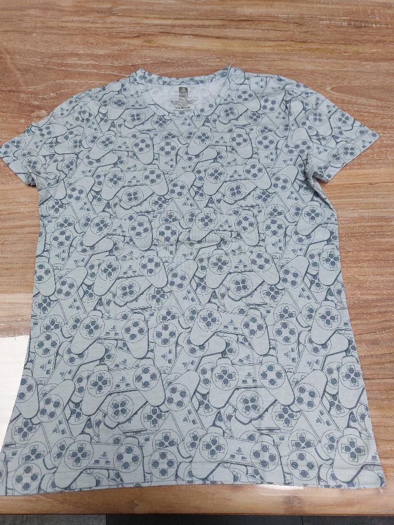 Zgan grijs Playstation shirt met korte mouw, maat M, Maat 48/50 (M), Ophalen of Verzenden, Zo goed als nieuw, Grijs