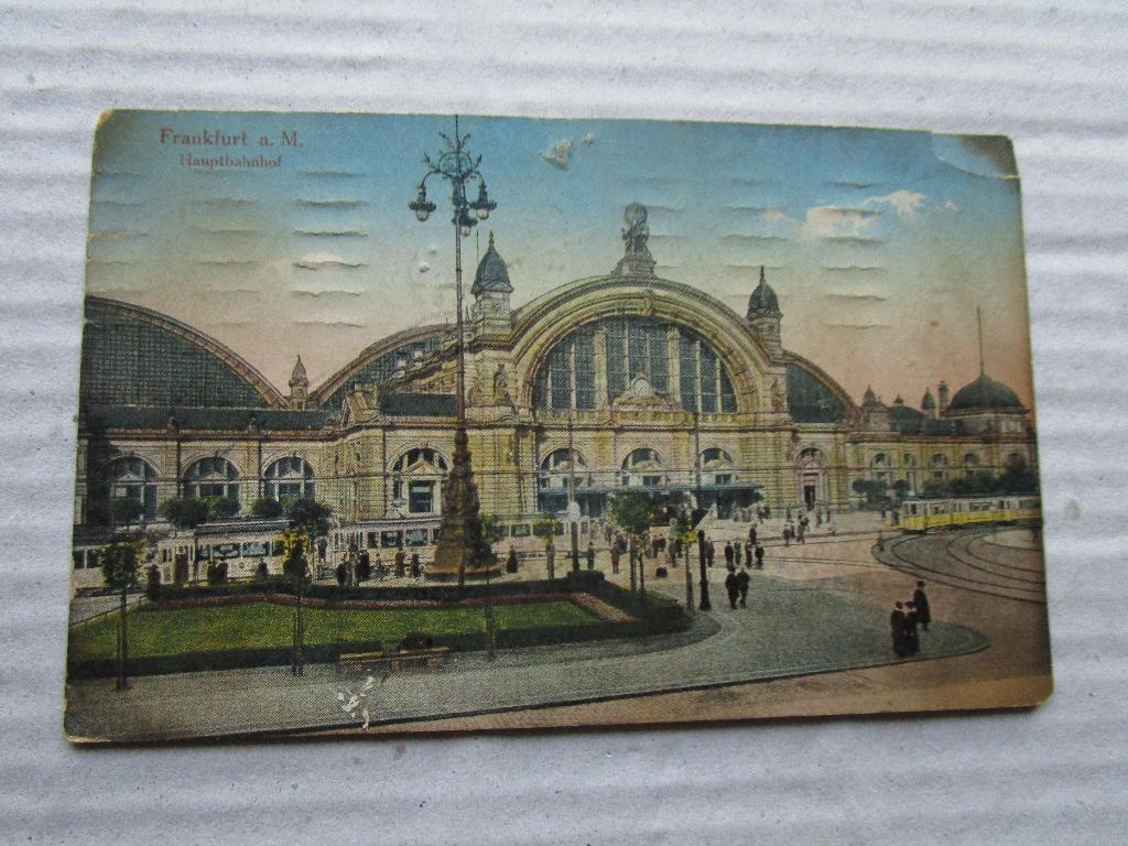 Ansichtkaart Frankfurt a Main - Hauptbahnhof 1918, Verzenden, Voor 1920, Gelopen, Duitsland