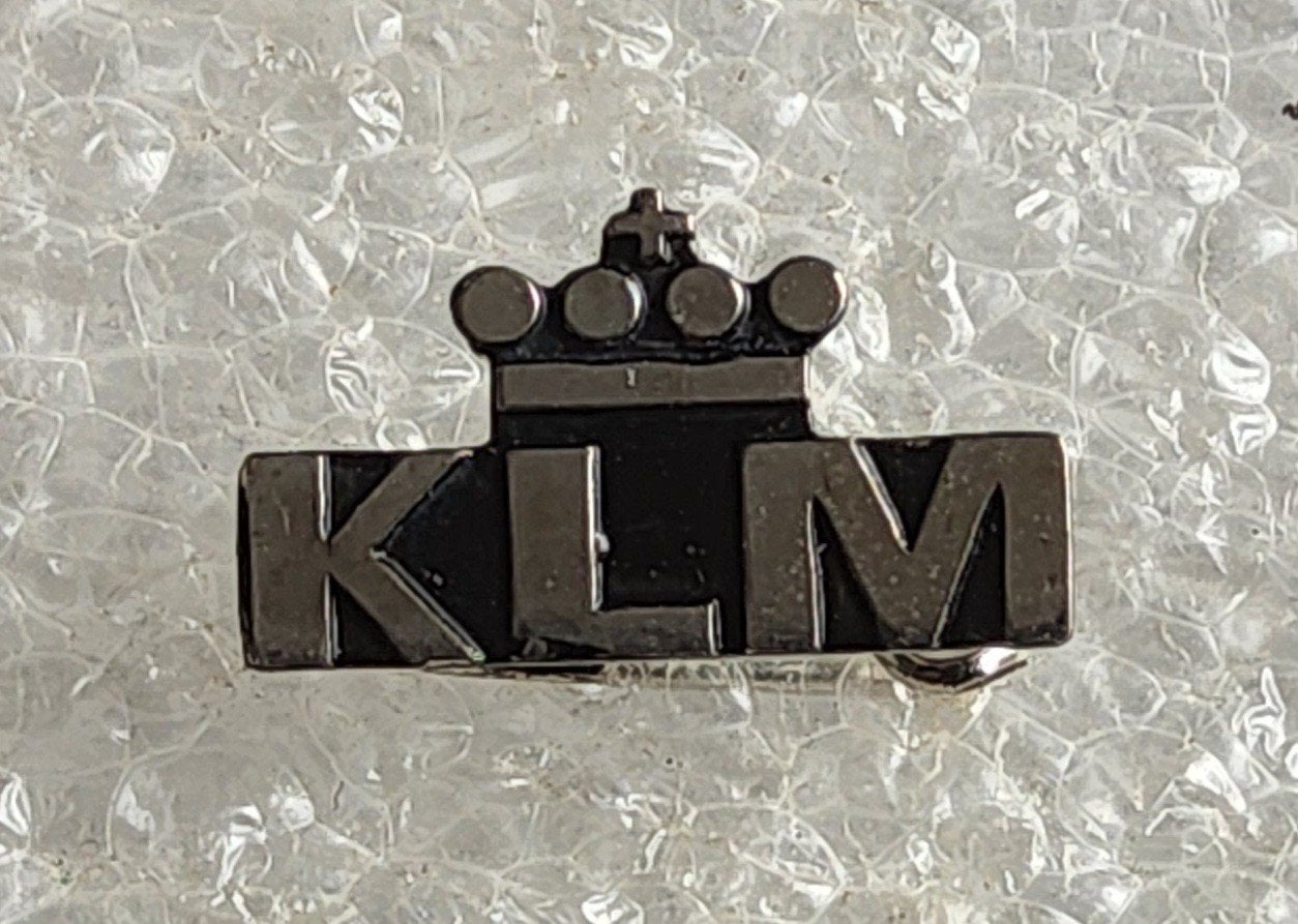 Vintage KLM Speldje met Kroon - Collectors Item, Verzamelen, Ophalen of Verzenden, Gebruikt, Transport, Speldje of Pin