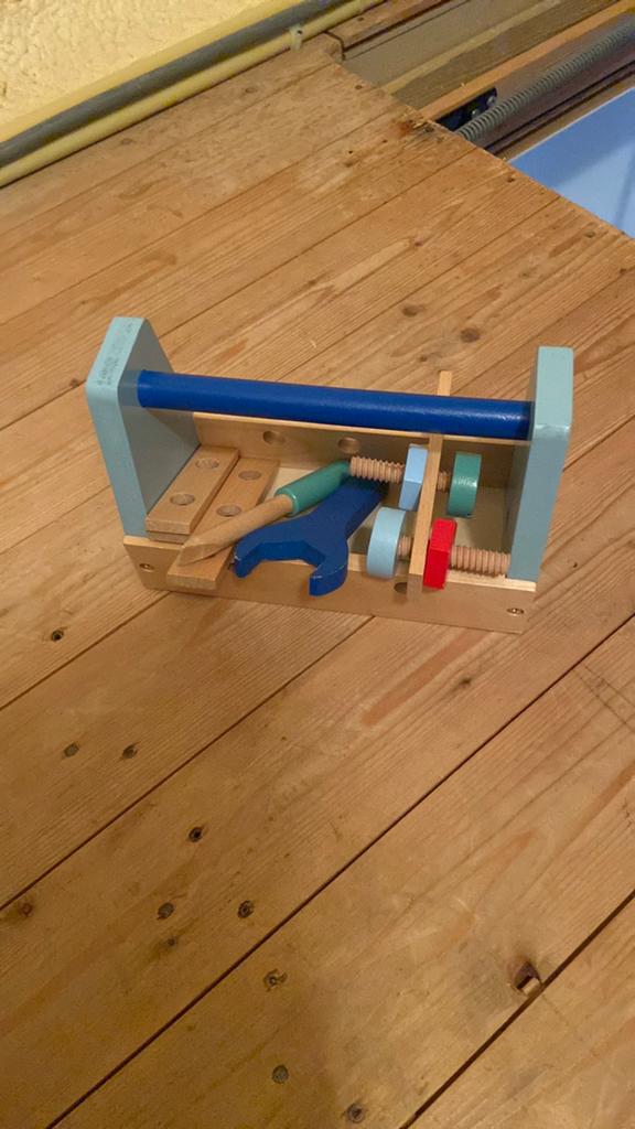 Houten gereedschap setje hema, Kinderen en Baby's, Speelgoed | Houten speelgoed, Ophalen of Verzenden, Gebruikt