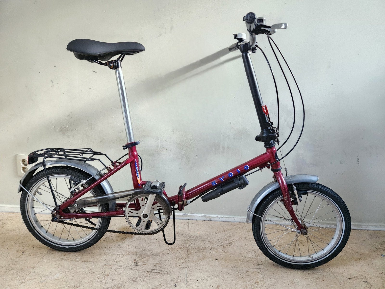 kyoso City Hopper Vouwfiets 16inch compleet vouwbaar, Fietsen en Brommers, Overige merken, Gebruikt, Velgrem, 16 tot 18 inch