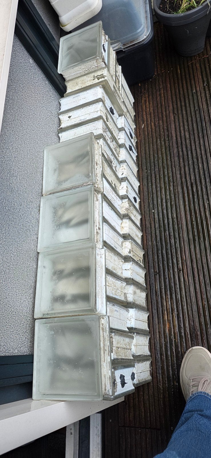 Glazen bouwstenen 37 stuk  / Glasblokken, Gebruikt, Minder dan 80 cm, Minder dan 80 cm, Overige typen