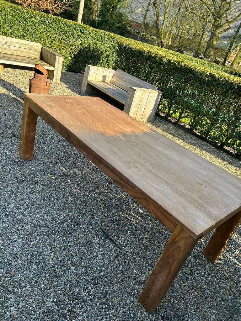 Houten eettafel, Ophalen, Zo goed als nieuw, Rechthoekig, 50 tot 100 cm