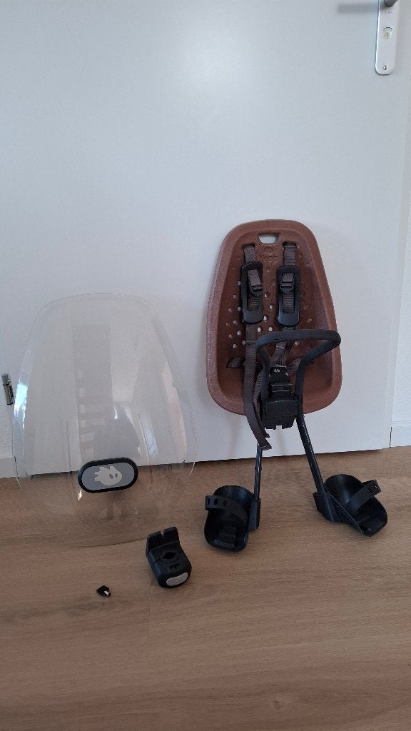Fietsstoeltje Yepp compleet!, Fietsen en Brommers, Ophalen, Yepp, Gebruikt, Voetsteuntjes